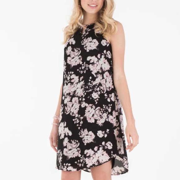 Floral Print Trapeze Dress - Picture 1 of 4